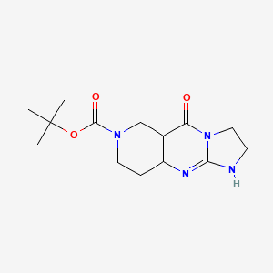 molecular formula C14H20N4O3 B14809997 tert-butyl 5-oxo-2,3,6,8,9,10-hexahydroimidazo[1,2-a]pyrido[4,3-d]pyrimidine-7(5H)-carboxylate 