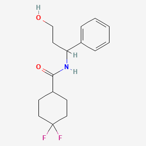 molecular formula C16H21F2NO2 B14809998 (S)-4,4-difluoro-N-(3-hydroxy-1-phenylpropyl)cyclohexanecarboxamide 