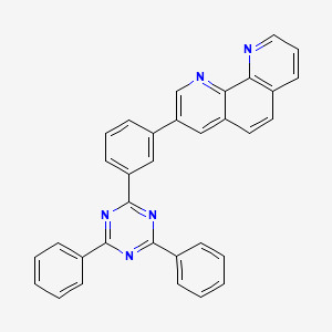 molecular formula C33H21N5 B14810051 3-(3-(4,6-Diphenyl-1,3,5-triazin-2-yl)phenyl)-1,10-phenanthroline 