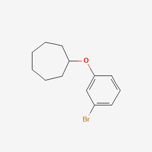 molecular formula C13H17BrO B14810355 Cycloheptane, (3-bromophenoxy)- 