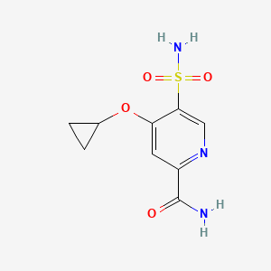 molecular formula C9H11N3O4S B14810388 4-Cyclopropoxy-5-sulfamoylpicolinamide 
