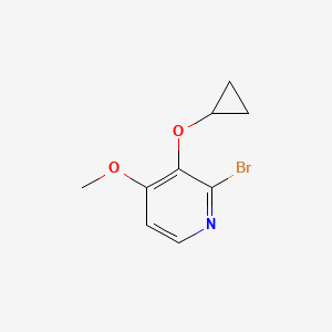 molecular formula C9H10BrNO2 B14810402 2-Bromo-3-cyclopropoxy-4-methoxypyridine 