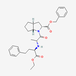 molecular formula C30H38N2O5 B14810480 Benzyl (2R,3aS,6aR)-1-(((R)-1-ethoxy-1-oxo-4-phenylbutan-2-yl)-D-alanyl)octahydrocyclopenta[b]pyrrole-2-carboxylate 