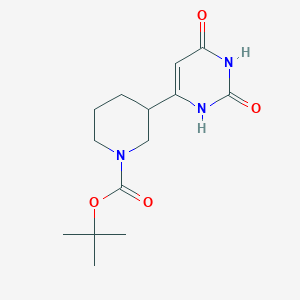 molecular formula C14H21N3O4 B1481061 Tert-butyl 3-(2,6-dioxo-1,2,3,6-tetrahydropyrimidin-4-yl)piperidine-1-carboxylate CAS No. 1636884-11-1