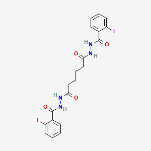 molecular formula C20H20I2N4O4 B14810863 N'~1~,N'~6~-bis[(2-iodophenyl)carbonyl]hexanedihydrazide 