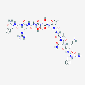 molecular formula C62H99N19O16 B148109 Locusta myotropin lom-AG CAS No. 133337-29-8