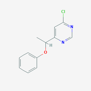molecular formula C12H11ClN2O B1481095 4-Chloro-6-(1-phenoxyethyl)pyrimidine CAS No. 2090311-60-5