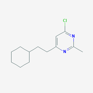 molecular formula C13H19ClN2 B1481106 4-Chloro-6-(2-cyclohexylethyl)-2-methylpyrimidine CAS No. 2098085-97-1