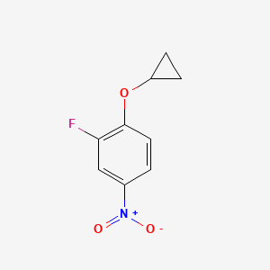 molecular formula C9H8FNO3 B14811083 1-Cyclopropoxy-2-fluoro-4-nitrobenzene 