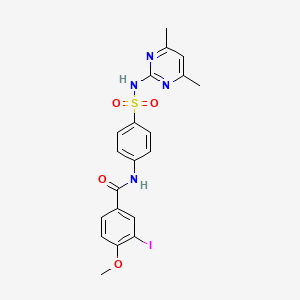 molecular formula C20H19IN4O4S B14811088 N-{4-[(4,6-dimethylpyrimidin-2-yl)sulfamoyl]phenyl}-3-iodo-4-methoxybenzamide 