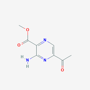 molecular formula C8H9N3O3 B148111 Methyl 5-acetyl-3-aminopyrazine-2-carboxylate CAS No. 135673-69-7