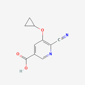 molecular formula C10H8N2O3 B14811295 6-Cyano-5-cyclopropoxynicotinic acid 