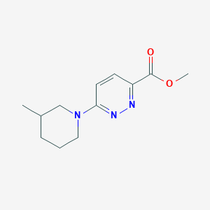 molecular formula C12H17N3O2 B1481165 Methyl 6-(3-methylpiperidin-1-yl)pyridazine-3-carboxylate CAS No. 2097949-35-2