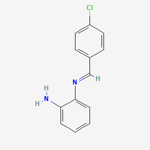 molecular formula C13H11ClN2 B14811658 N-[(E)-(4-chlorophenyl)methylidene]benzene-1,2-diamine 