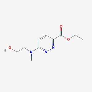 molecular formula C10H15N3O3 B1481175 Ethyl 6-((2-hydroxyethyl)(methyl)amino)pyridazine-3-carboxylate CAS No. 2098057-62-4