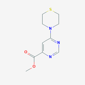 molecular formula C10H13N3O2S B1481176 Methyl 6-thiomorpholinopyrimidine-4-carboxylate CAS No. 2098098-49-6
