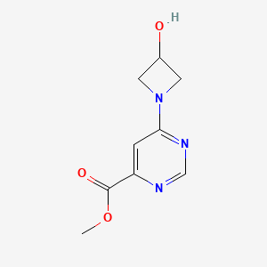 molecular formula C9H11N3O3 B1481177 Methyl 6-(3-hydroxyazetidin-1-yl)pyrimidine-4-carboxylate CAS No. 2098057-96-4