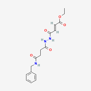 molecular formula C17H21N3O5 B14811870 ethyl (2E)-4-{2-[4-(benzylamino)-4-oxobutanoyl]hydrazinyl}-4-oxobut-2-enoate 
