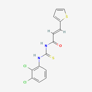 molecular formula C14H10Cl2N2OS2 B14811909 N-{[(2,3-dichlorophenyl)amino]carbonothioyl}-3-(2-thienyl)acrylamide 