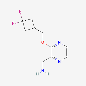 molecular formula C10H13F2N3O B1481209 (3-((3,3-Difluorocyclobutyl)methoxy)pyrazin-2-yl)methanamine CAS No. 2098118-79-5