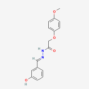 molecular formula C16H16N2O4 B14812249 N'-[(E)-(3-hydroxyphenyl)methylidene]-2-(4-methoxyphenoxy)acetohydrazide 