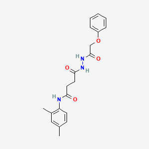 molecular formula C20H23N3O4 B14812629 N-(2,4-dimethylphenyl)-4-oxo-4-[2-(phenoxyacetyl)hydrazinyl]butanamide 