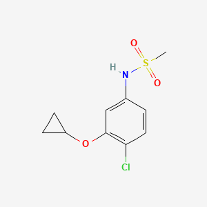 molecular formula C10H12ClNO3S B14812681 N-(4-Chloro-3-cyclopropoxyphenyl)methanesulfonamide 
