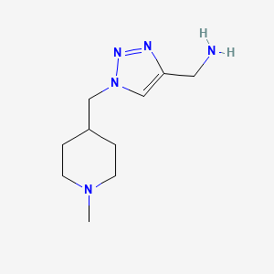molecular formula C10H19N5 B1481271 (1-((1-methylpiperidin-4-yl)methyl)-1H-1,2,3-triazol-4-yl)methanamine CAS No. 2013814-30-5