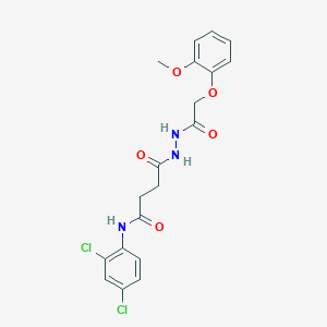 molecular formula C19H19Cl2N3O5 B14812796 N-(2,4-dichlorophenyl)-4-{2-[(2-methoxyphenoxy)acetyl]hydrazinyl}-4-oxobutanamide 