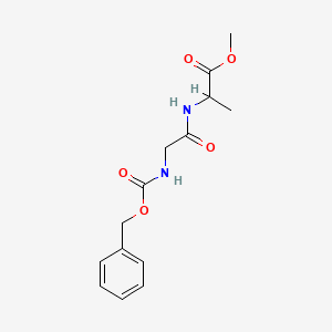 molecular formula C14H18N2O5 B14812803 Methyl N-[(benzyloxy)carbonyl]glycylalaninate CAS No. 16816-28-7