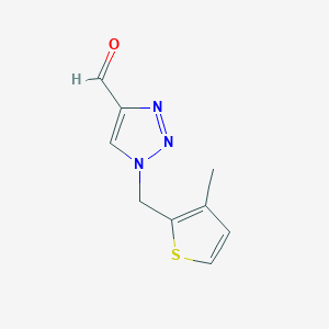 molecular formula C9H9N3OS B1481284 1-((3-methylthiophen-2-yl)methyl)-1H-1,2,3-triazole-4-carbaldehyde CAS No. 2090269-59-1