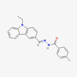 molecular formula C23H21N3O B14812888 N'-[(E)-(9-ethyl-9H-carbazol-3-yl)methylidene]-4-methylbenzohydrazide 