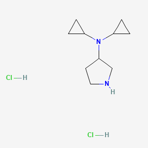 molecular formula C10H20Cl2N2 B1481290 N,N-dicyclopropylpyrrolidin-3-amine dihydrochloride CAS No. 2098099-81-9