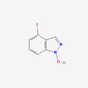 molecular formula C7H5FN2O B14812948 Indazole, 4-fluoro-1-hydroxy- 