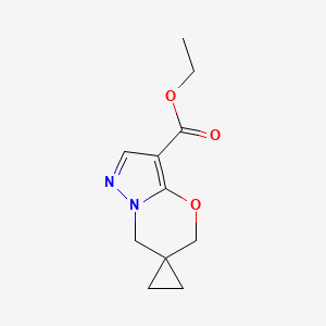 molecular formula C11H14N2O3 B14812976 Ethyl spiro[cyclopropane-1,6'-pyrazolo[5,1-b][1,3]oxazine]-3'-carboxylate 