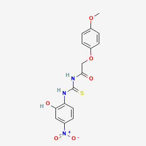 molecular formula C16H15N3O6S B14813121 N-[(2-hydroxy-4-nitrophenyl)carbamothioyl]-2-(4-methoxyphenoxy)acetamide 