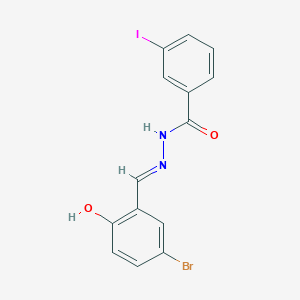 molecular formula C14H10BrIN2O2 B14813335 N'-[(E)-(5-bromo-2-hydroxyphenyl)methylidene]-3-iodobenzohydrazide 