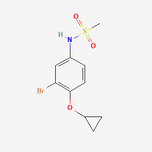 molecular formula C10H12BrNO3S B14813394 N-(3-Bromo-4-cyclopropoxyphenyl)methanesulfonamide 