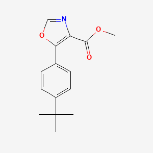 molecular formula C15H17NO3 B14813477 Methyl 5-(4-tert-butylphenyl)-1,3-oxazole-4-carboxylate CAS No. 89205-00-5
