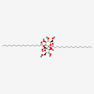 molecular formula C48H90O13 B148135 alpha-D-Glucopyranoside, beta-D-fructofuranosyl, dioctadecanoate CAS No. 27195-16-0