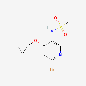 molecular formula C9H11BrN2O3S B14813611 N-(6-Bromo-4-cyclopropoxypyridin-3-YL)methanesulfonamide 