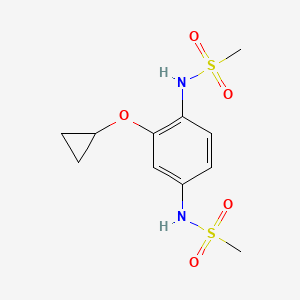 molecular formula C11H16N2O5S2 B14813662 N,N'-(2-Cyclopropoxy-1,4-phenylene)dimethanesulfonamide 