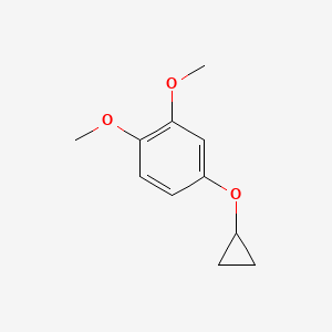 molecular formula C11H14O3 B14813700 4-Cyclopropoxy-1,2-dimethoxybenzene 