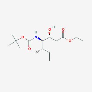molecular formula C15H29NO5 B14813758 Ethyl (3R,4R,5S)-4-((tert-butoxycarbonyl)amino)-3-hydroxy-5-methylheptanoate 