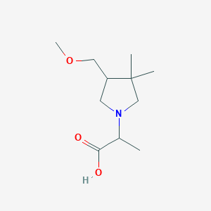 molecular formula C11H21NO3 B1481376 2-(4-(Methoxymethyl)-3,3-dimethylpyrrolidin-1-yl)propanoic acid CAS No. 2097946-58-0