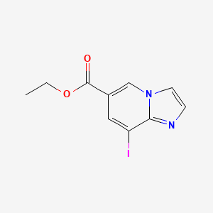 molecular formula C10H9IN2O2 B14813764 Ethyl 8-iodoimidazo[1,2-a]pyridine-6-carboxylate 