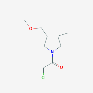 molecular formula C10H18ClNO2 B1481377 2-Chloro-1-(4-(methoxymethyl)-3,3-dimethylpyrrolidin-1-yl)ethan-1-one CAS No. 2091617-06-8