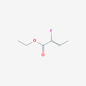 molecular formula C6H9FO2 B14813824 Ethyl 2-fluorobut-2-enoate CAS No. 686-45-3