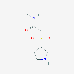 molecular formula C7H14N2O3S B14813899 N-methyl-2-(pyrrolidine-3-sulfonyl)acetamide 