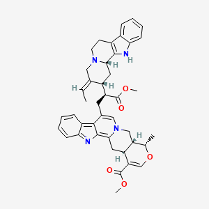 molecular formula C42H44N4O5 B14814052 methyl (15R,16S,20S)-11-[(2S)-2-[(2R,3E,12bS)-3-ethylidene-2,4,6,7,12,12b-hexahydro-1H-indolo[2,3-a]quinolizin-2-yl]-3-methoxy-3-oxopropyl]-16-methyl-17-oxa-3,13-diazapentacyclo[11.8.0.02,10.04,9.015,20]henicosa-1,3,5,7,9,11,18-heptaene-19-carboxylate 